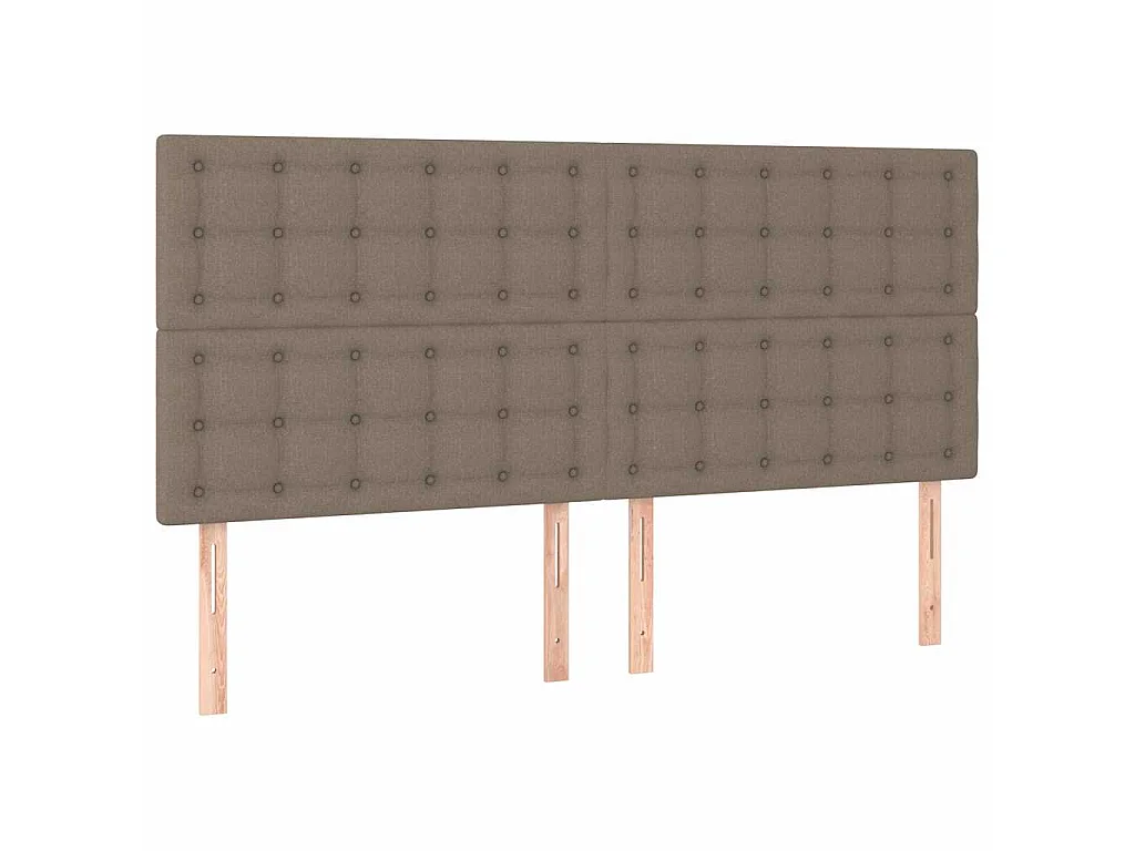 Testiera per letto Tortora 160x5x118/128 cm Tessuto