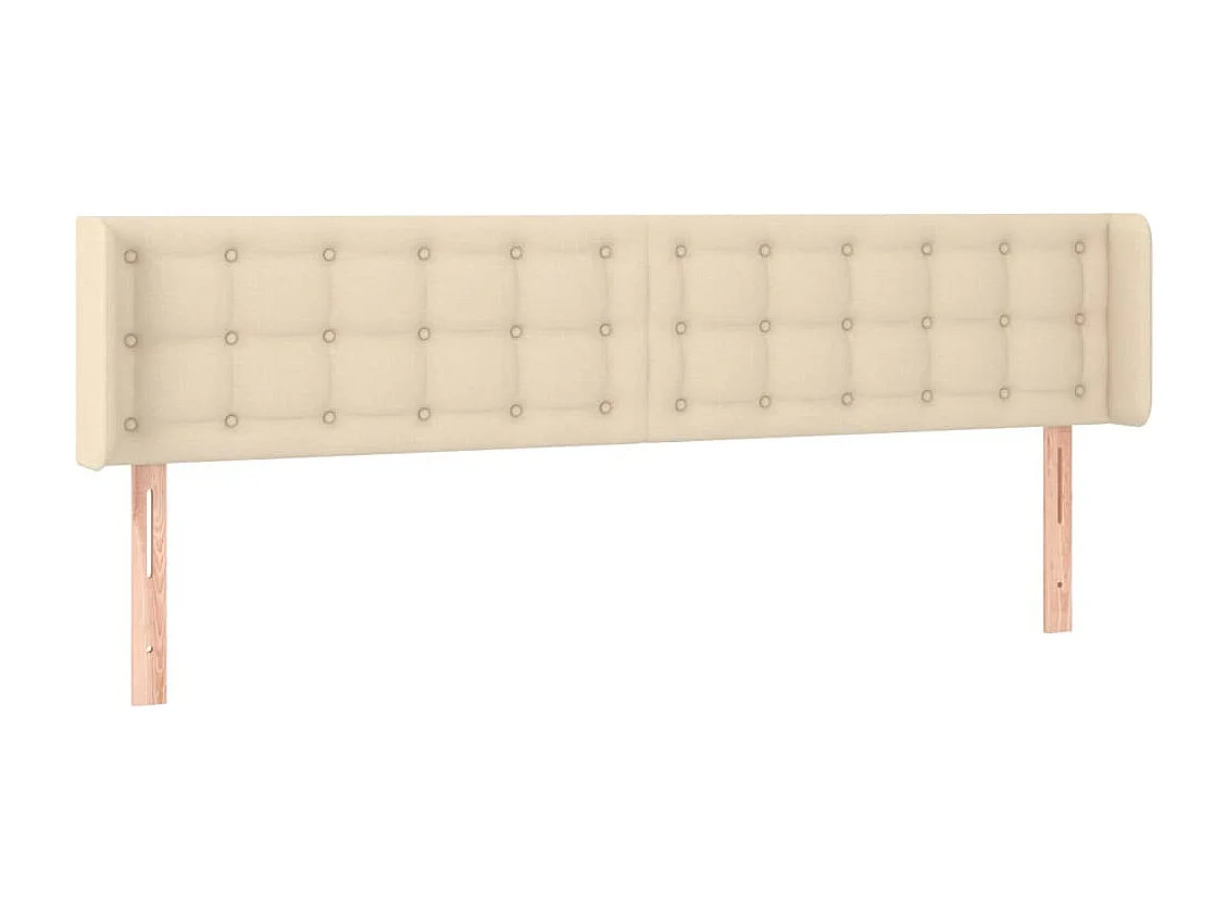 Kopfteil mit Ohren Creme 183x16x78/88 cm Stoff