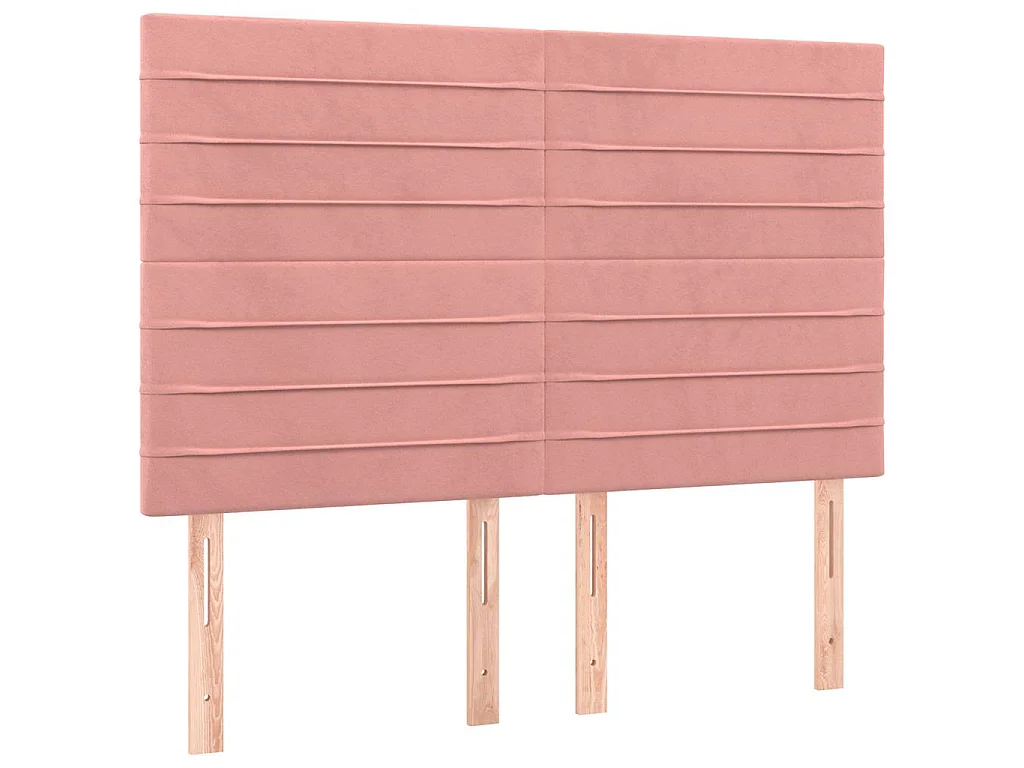 Tête de lit à LED Rose 144x5x118/128 cm Velours