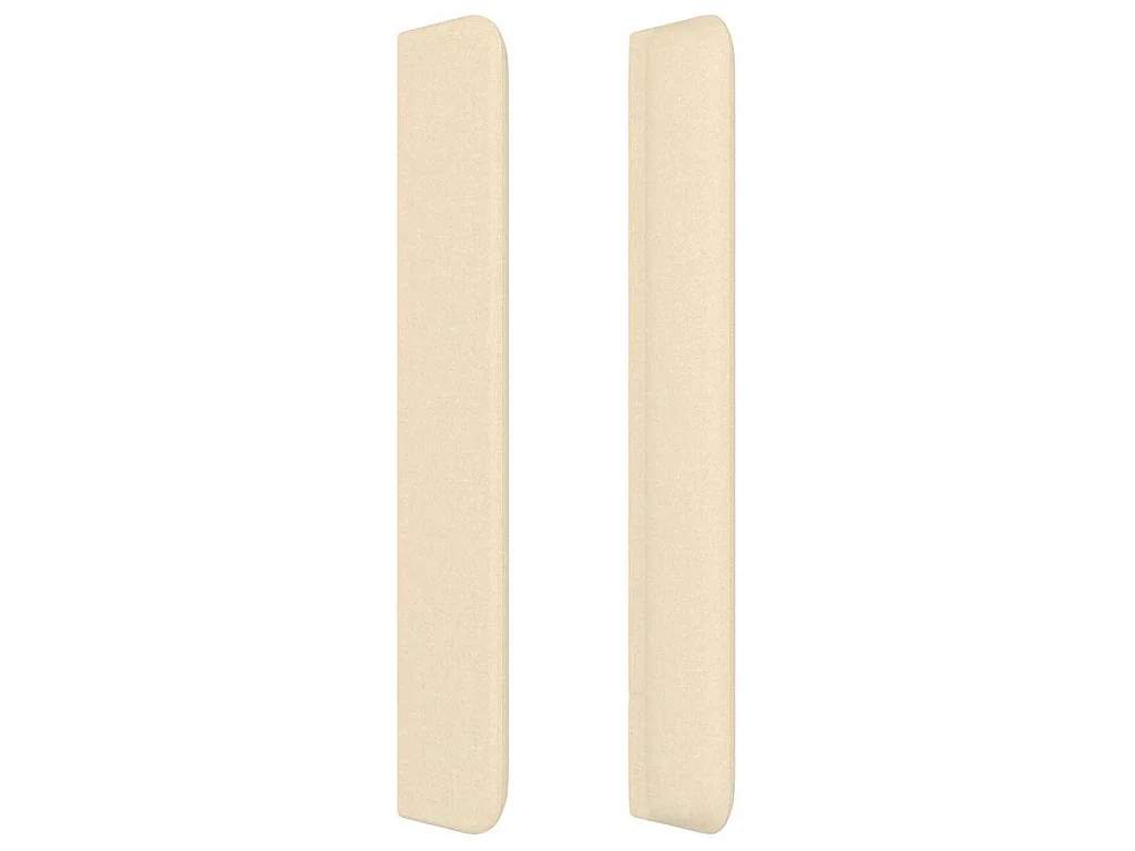 Tête de lit avec oreilles Crème 183x16x118/128 cm Tissu