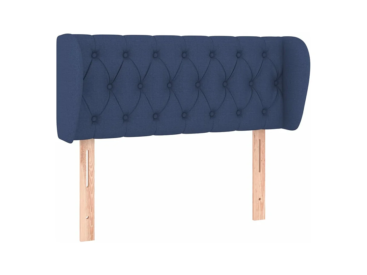 Tête de lit avec oreilles Bleu 103x23x78/88 cm Tissu