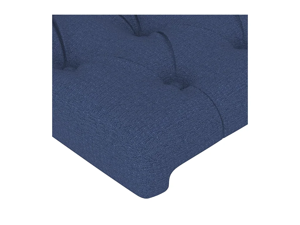 Tête de lit avec oreilles Bleu 103x23x78/88 cm Tissu
