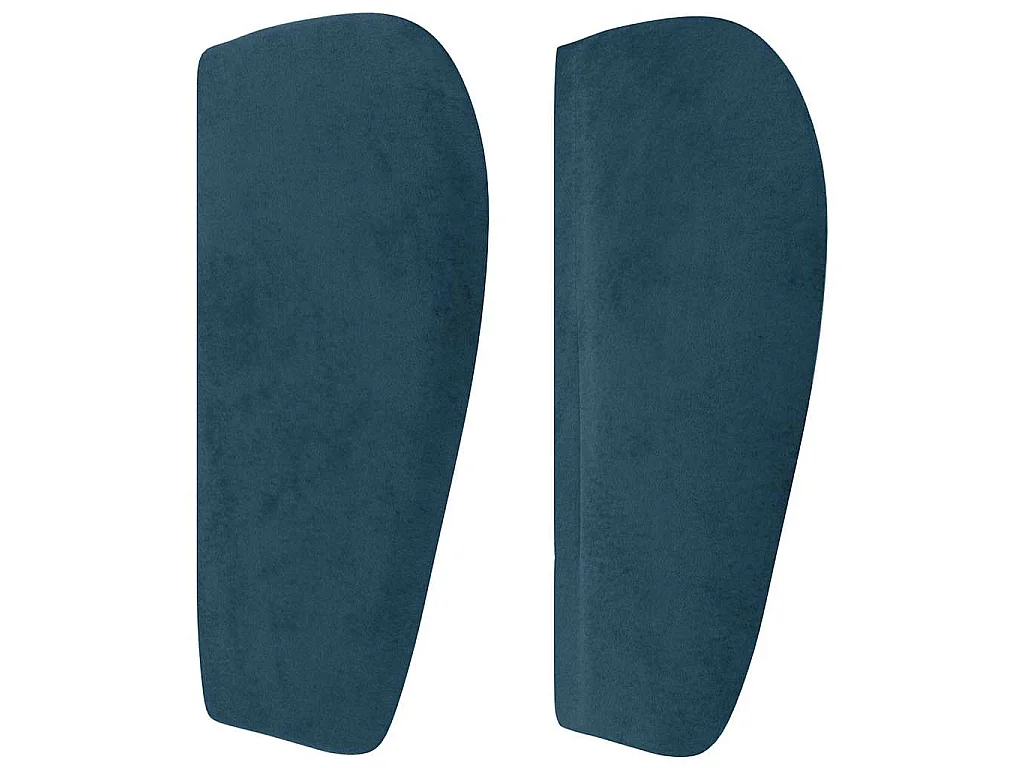 Hoofdbord met randen 147x23x78/88 cm fluweel donkerblauw