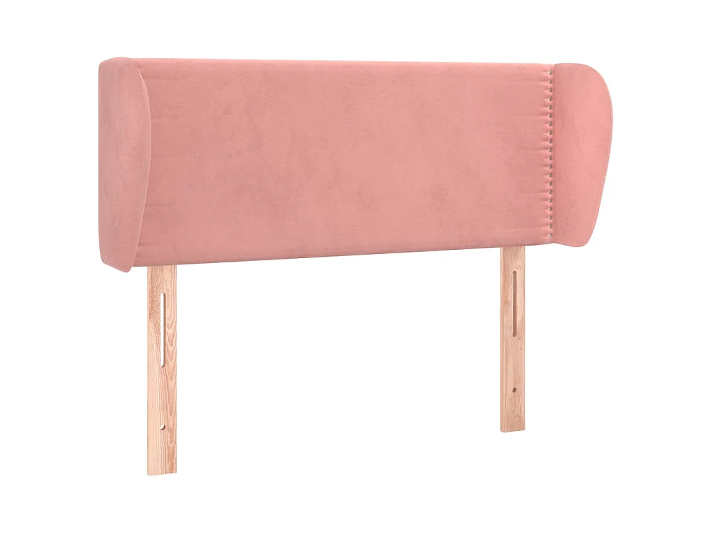 Tête de lit avec oreilles Rose 103x23x78/88 cm Velours