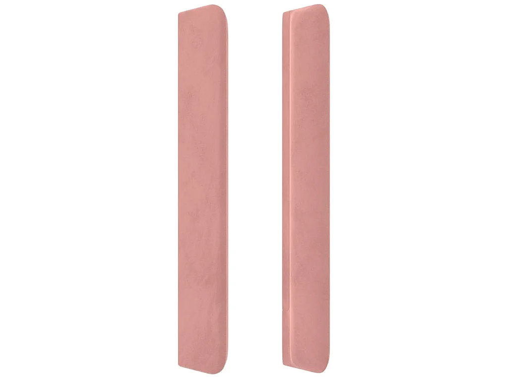 Hoofdbord met randen 163x16x118/128 cm fluweel roze