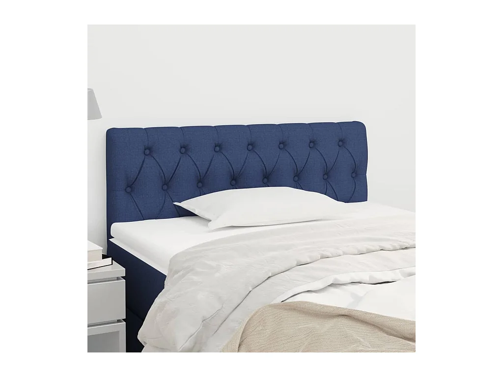 Tête de lit Bleu 100x7x78/88 cm Tissu