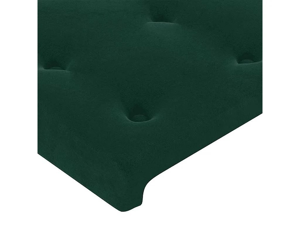 Hoofdbord met randen 147x23x78/88 cm fluweel donkergroen