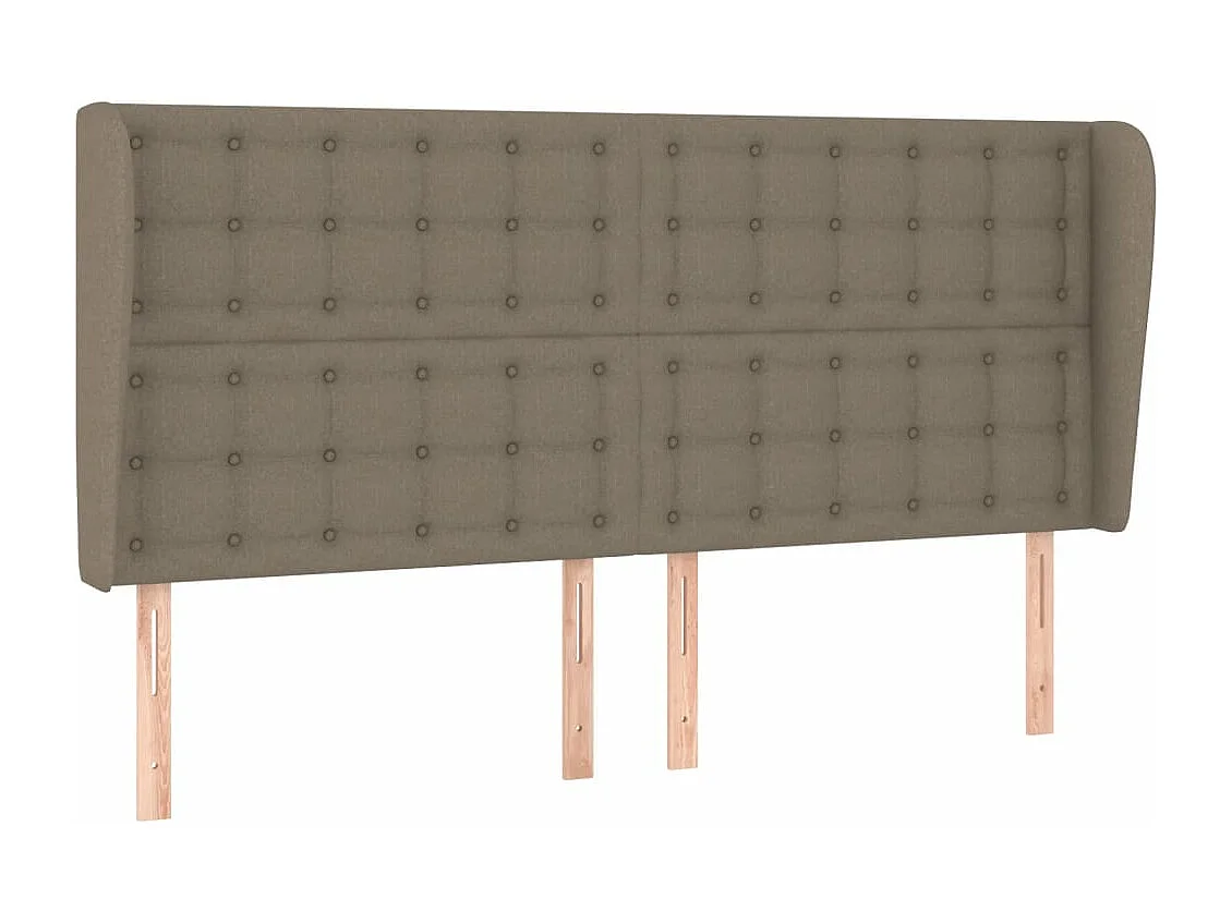 Tête de lit avec oreilles Taupe 183x23x118/128 cm Tissu