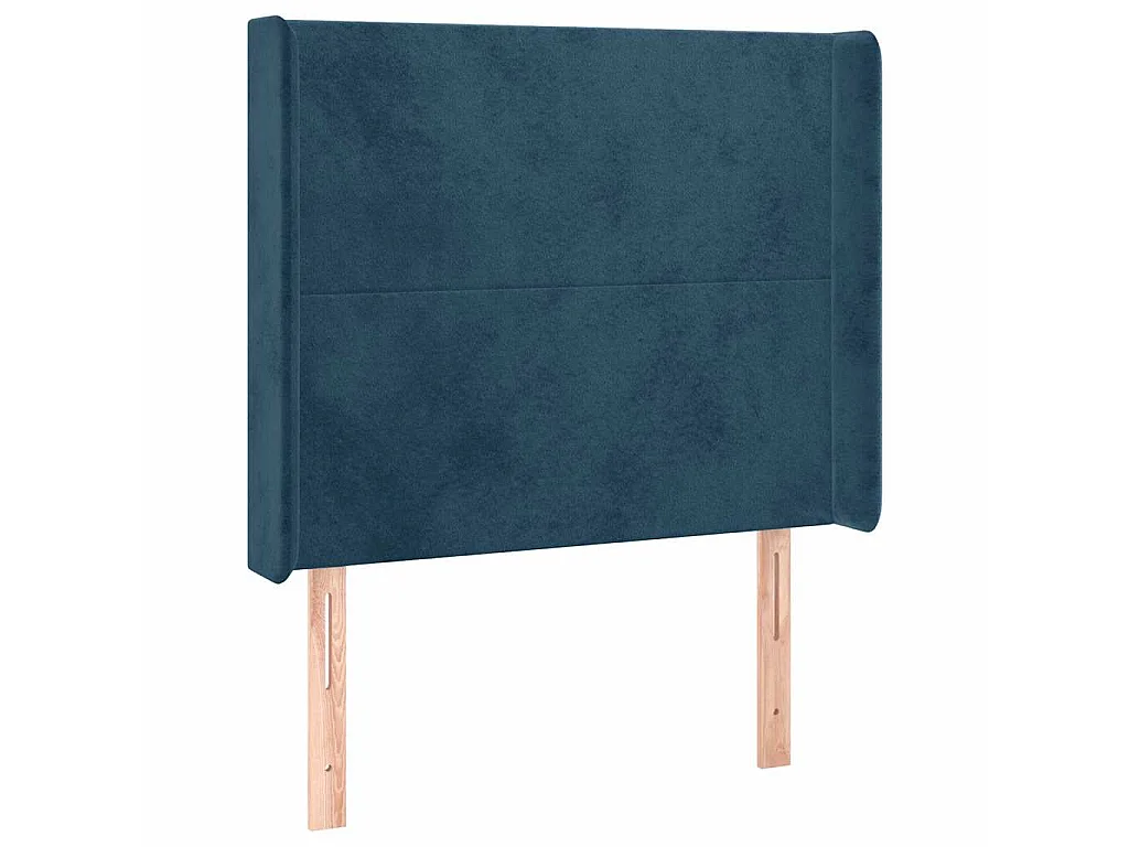 Tête de lit à LED Bleu foncé 93x16x118/128 cm Velours