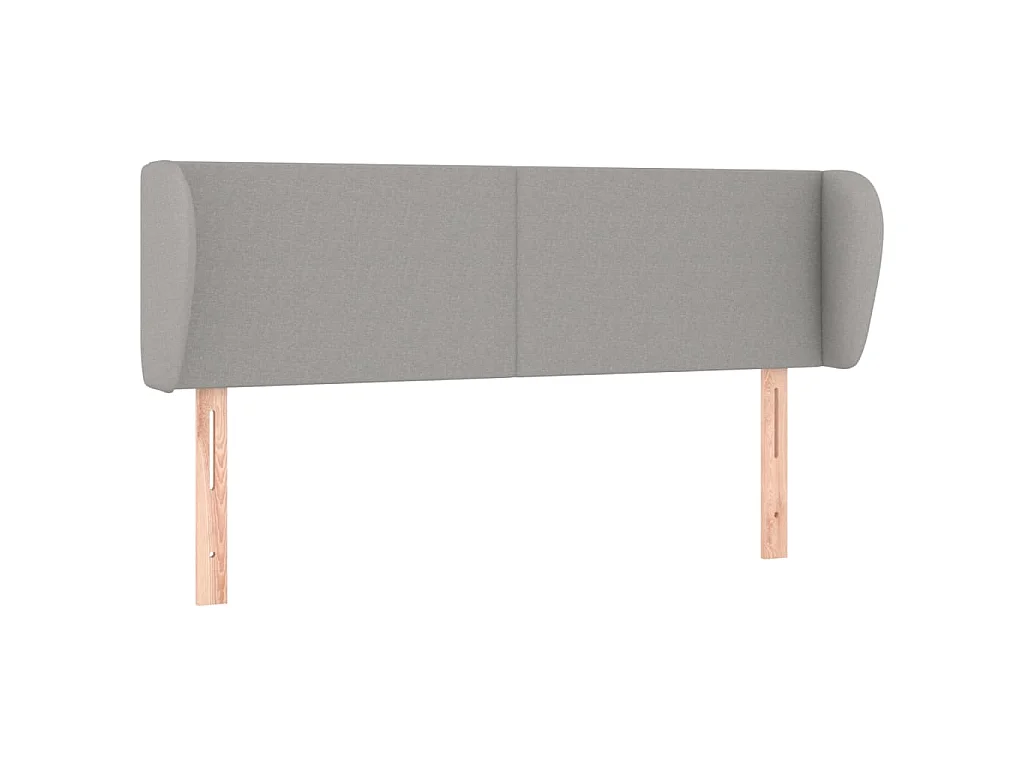 Testiera ad Orecchio Grigio Chiaro 147x23x78/88 cm in Tessuto