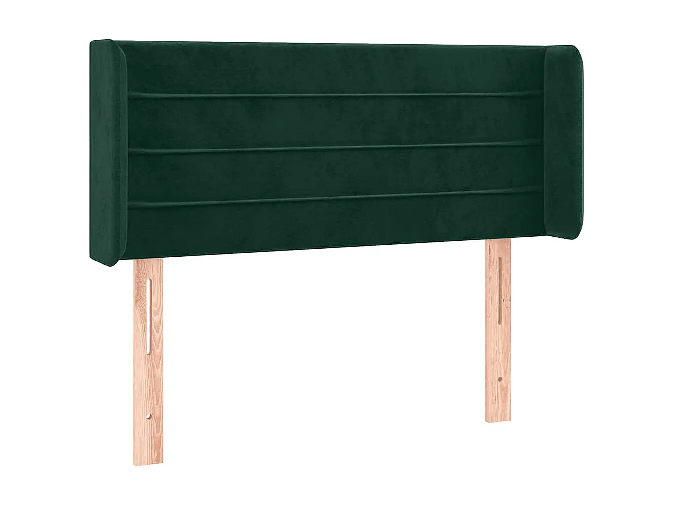 Tête de lit avec oreilles Vert foncé 103x16x78/88 cm Velours