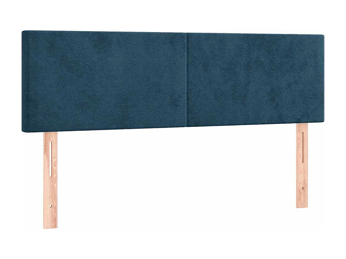 Tête de lit à LED Bleu foncé 144x5x78/88 cm Velours