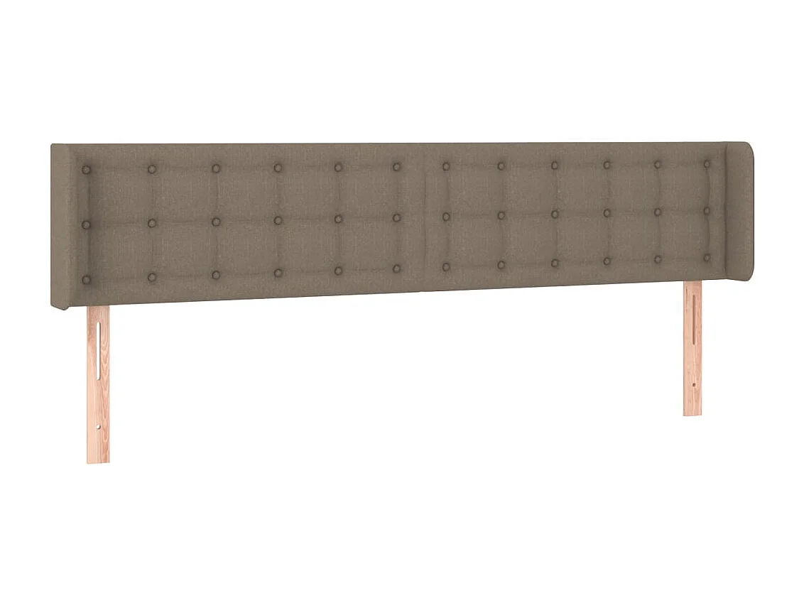Tête de lit avec oreilles Taupe 203x16x78/88 cm Tissu
