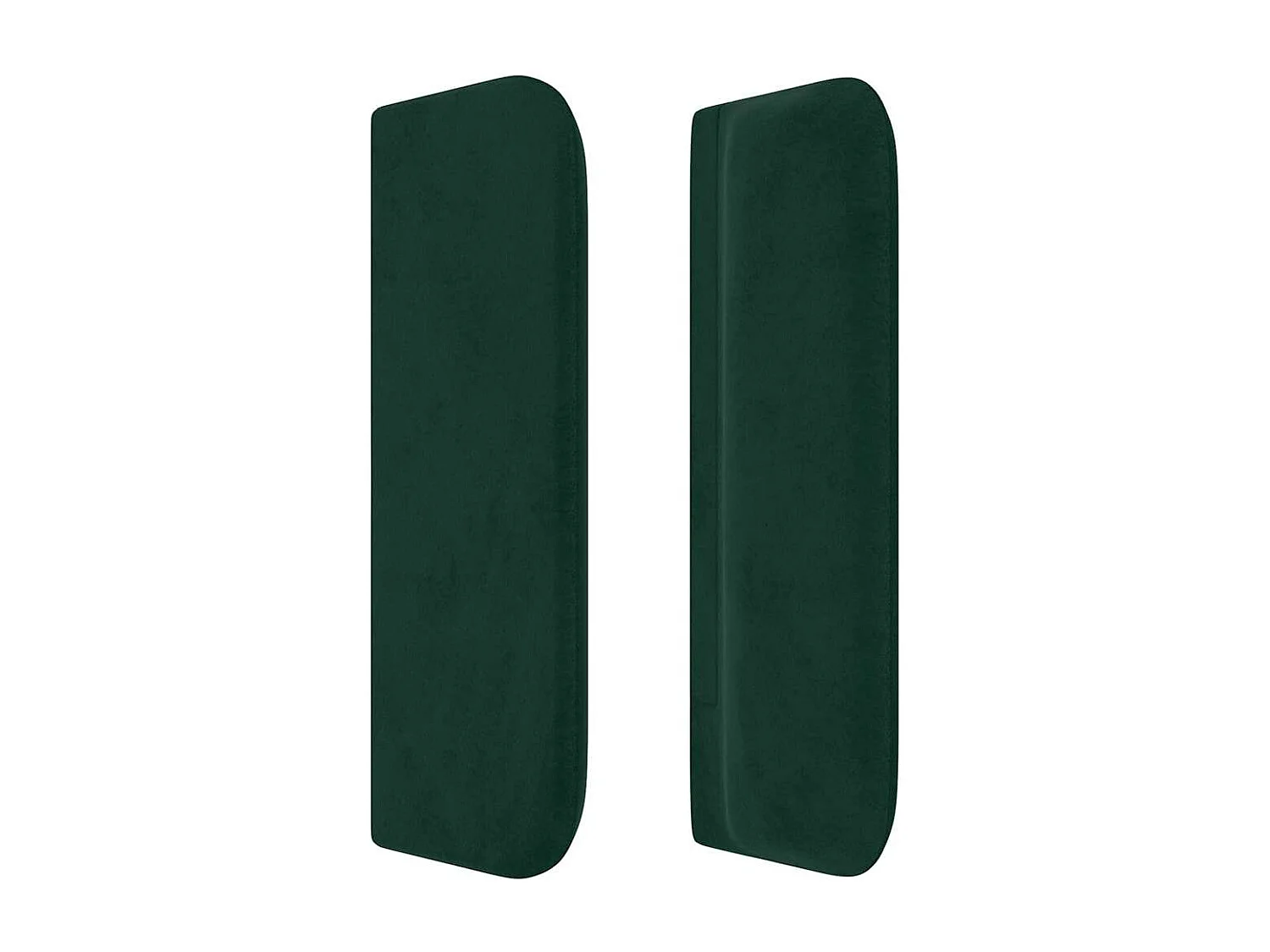 Tête de lit avec oreilles Vert foncé 147x16x78/88 cm Velours