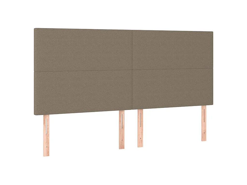 Hoofdbord taupe 180x5x118/128 cm Stof