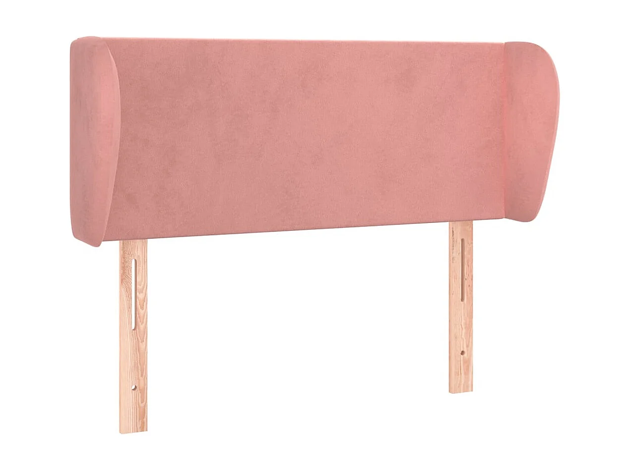 Tête de lit avec oreilles Rose 83x23x78/88 cm Velours