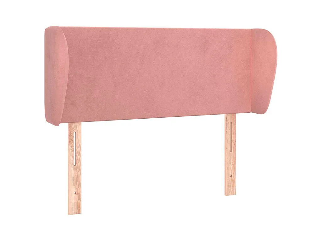 Tête de lit avec oreilles Rose 83x23x78/88 cm Velours
