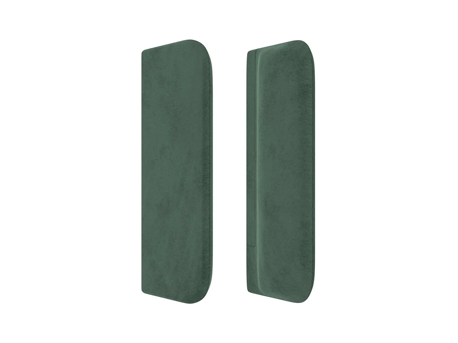 Cabeceira de cama c/ abas veludo 203x16x78/88cm verde-escuro