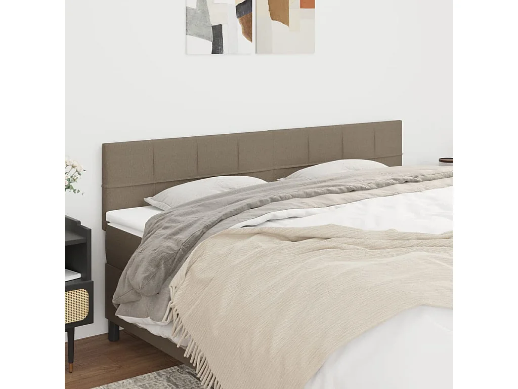 Têtes de lit Taupe 200x5x78/88 cm Tissu