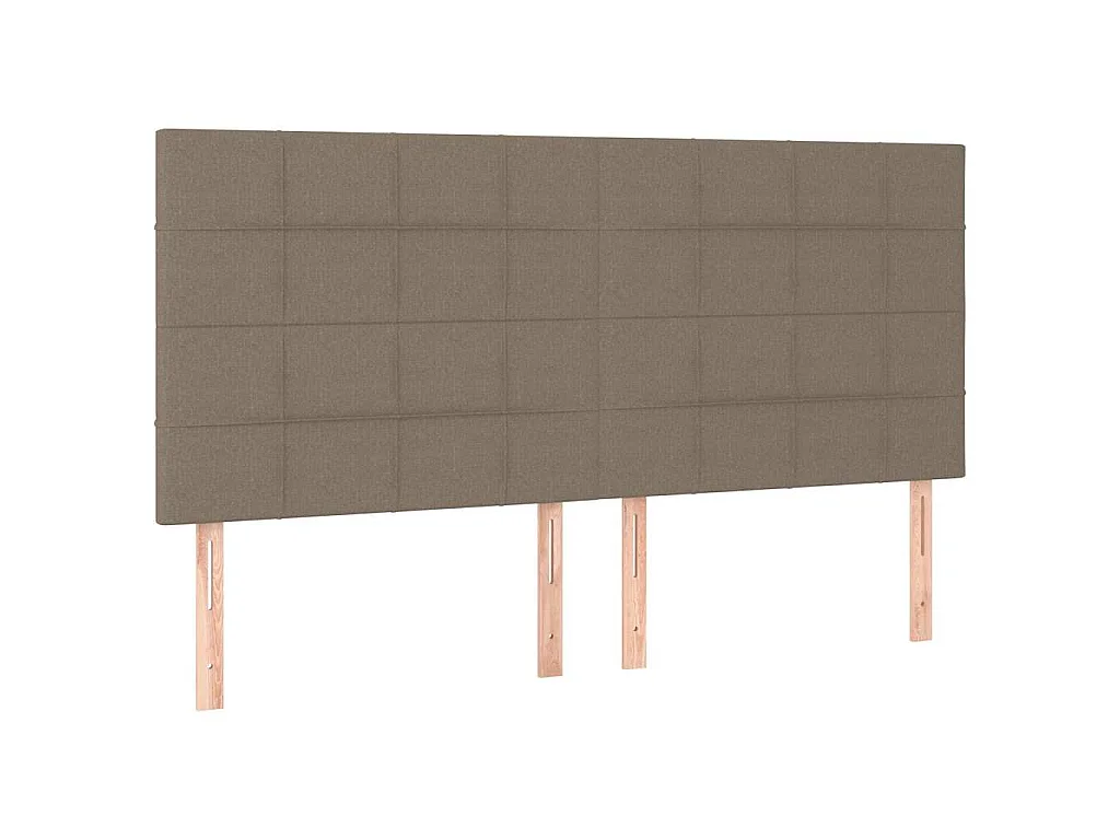 Tête de lit Taupe 160x5x118/128 cm Tissu