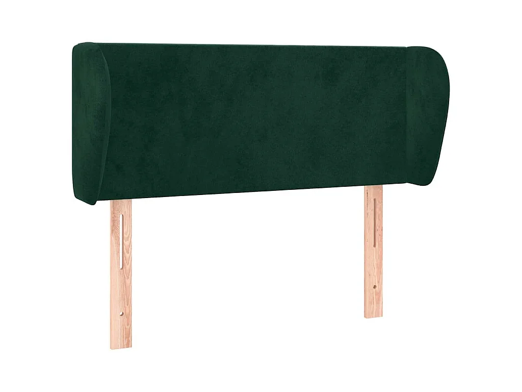 Tête de lit avec oreilles Vert foncé 103x23x78/88 cm Velours