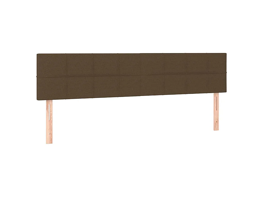 Têtes de lit Marron foncé 200 x 5 x 78/88 cm Tissu