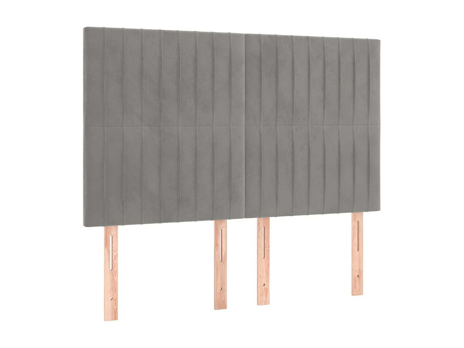 Tête de lit Gris clair 144 x 5 x 118/128 cm Velours