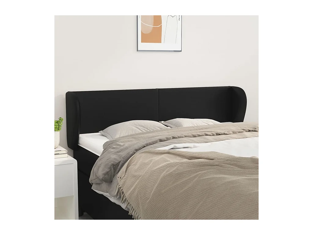 Tête de lit avec oreilles Gris 147x23x78/88 cm Similicuir