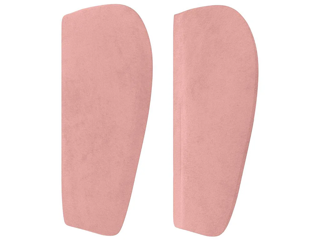 Kopfteil mit Ohren Rosa 203x23x78/88 cm Samt
