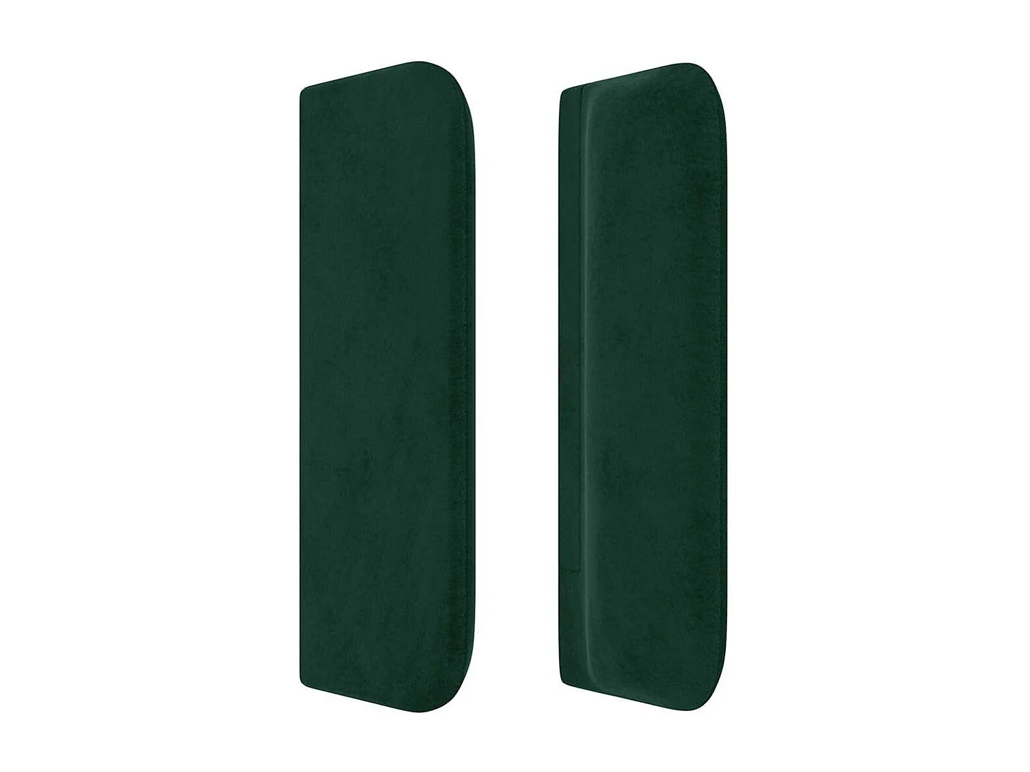 Tête de lit avec oreilles Vert foncé 203x16x78/88 cm Velours