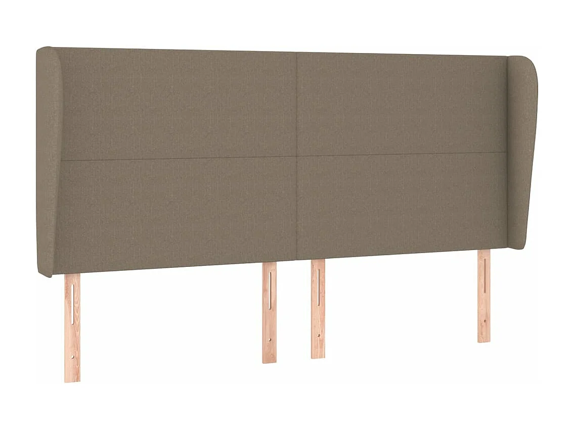Tête de lit avec oreilles Taupe 163x23x118/128 cm Tissu