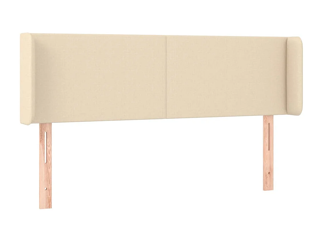 Tête de lit avec oreilles Crème 147x16x78/88 cm Tissu