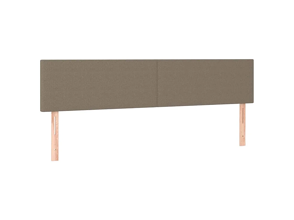 Hoofdborden 200x5x78/88 cm stof taupe
