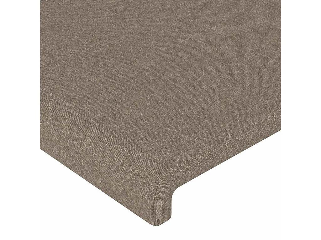 Hoofdborden 200x5x78/88 cm stof taupe