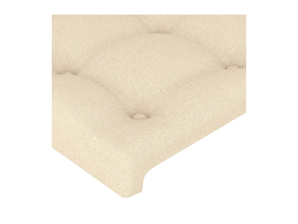 Testiera ad Orecchio Crema 183x23x118/128 cm in Tessuto