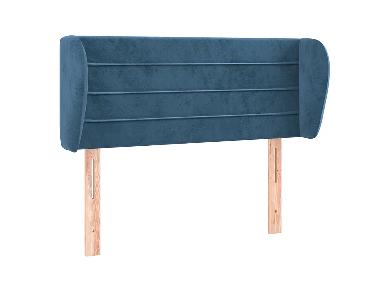 Tête de lit avec oreilles Bleu foncé 83x23x78/88 cm Velours