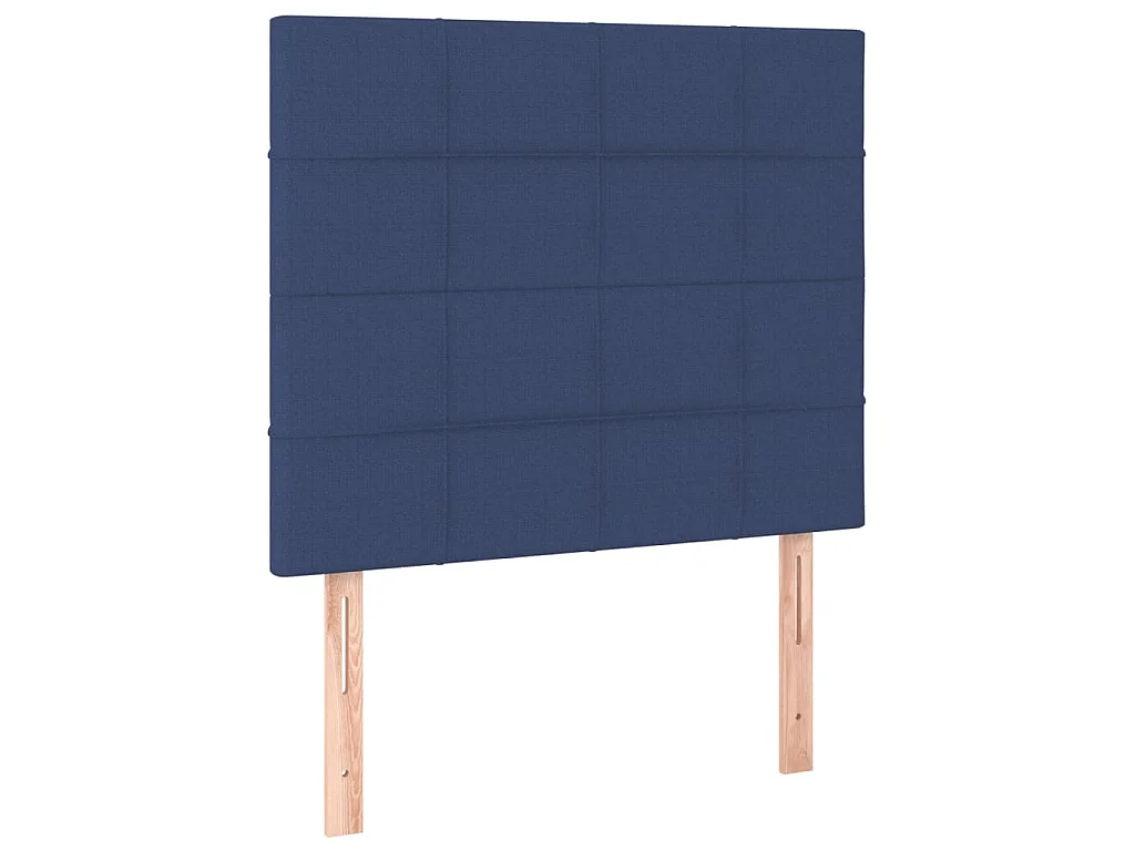 Hoofdbord LED 90x5x118/128 cm stof blauw