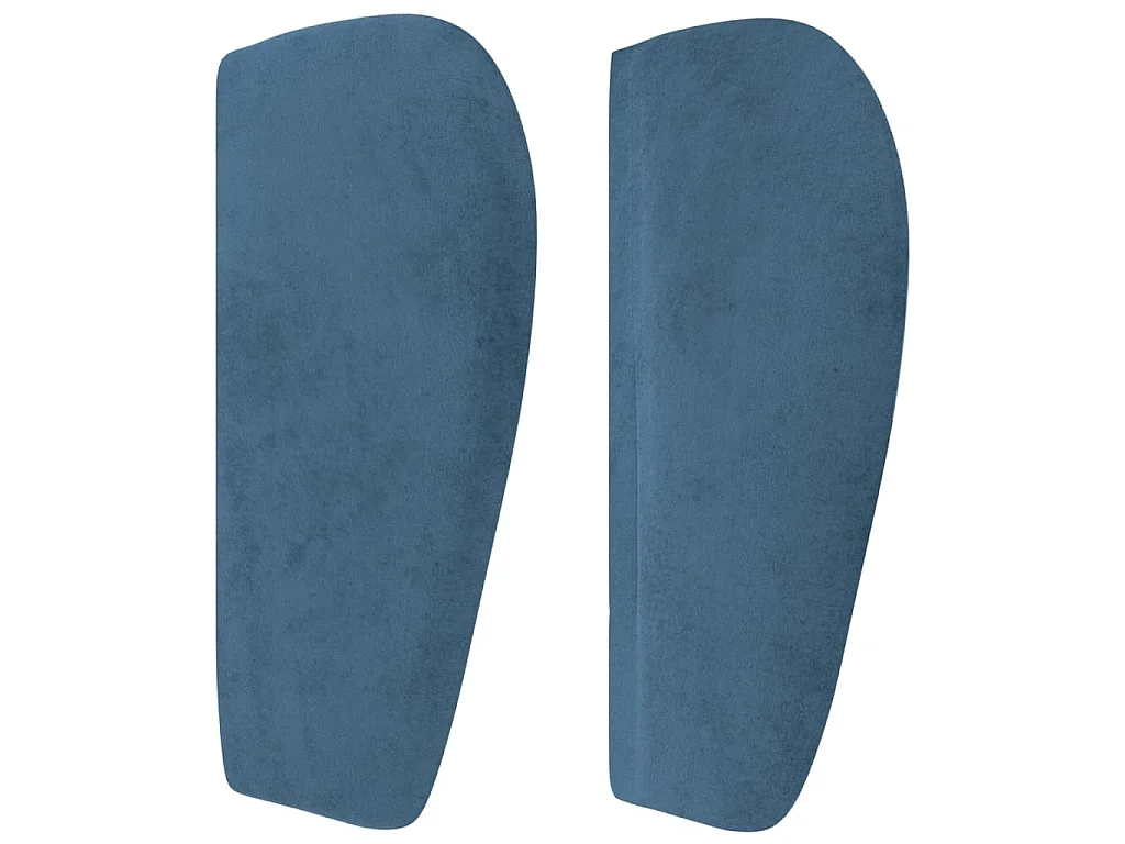 Tête de lit avec oreilles Bleu foncé 103x23x78/88 cm Velours