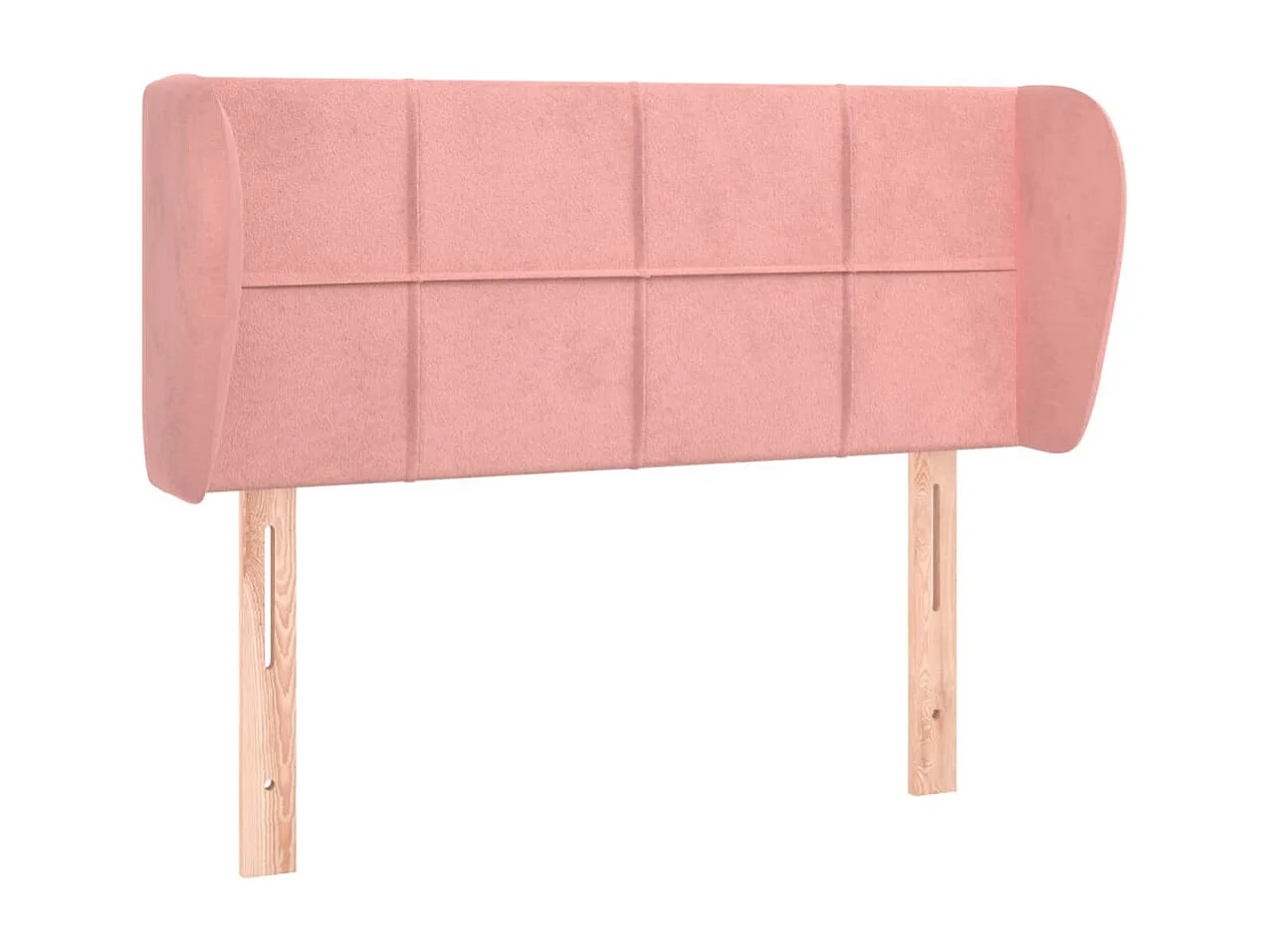 Kopfteil mit Ohren Rosa 103x23x78/88 cm Samt