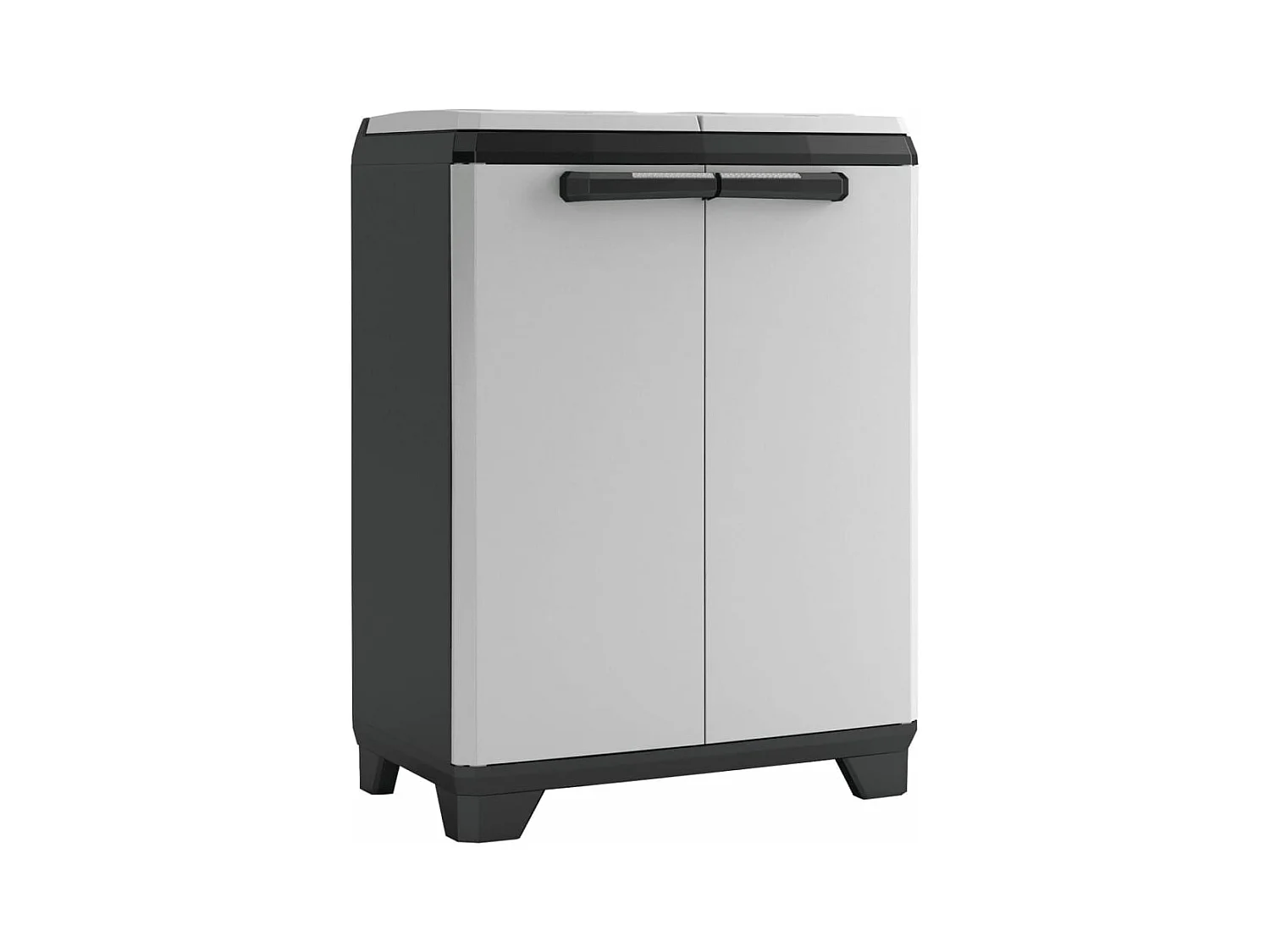 Armario de reciclaje Split Premium gris y negro 92 cm