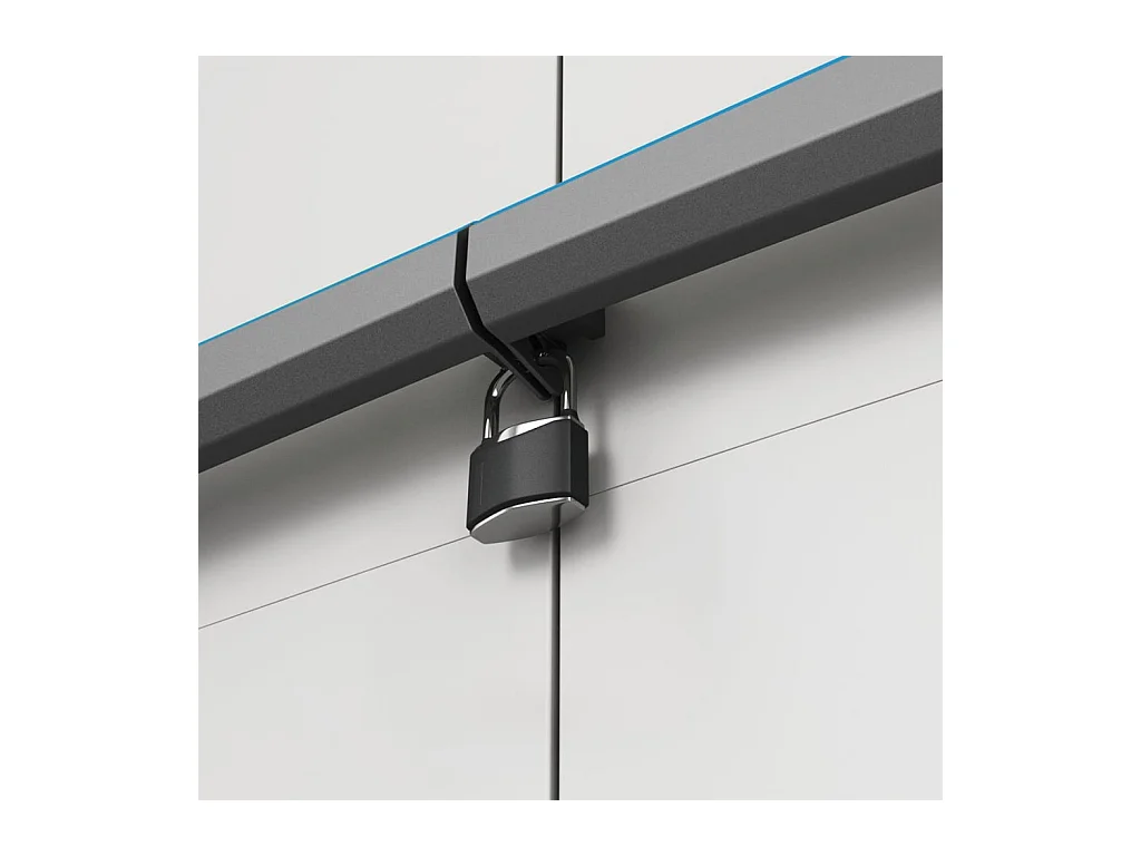 Armario de reciclaje Split Premium gris y negro 92 cm