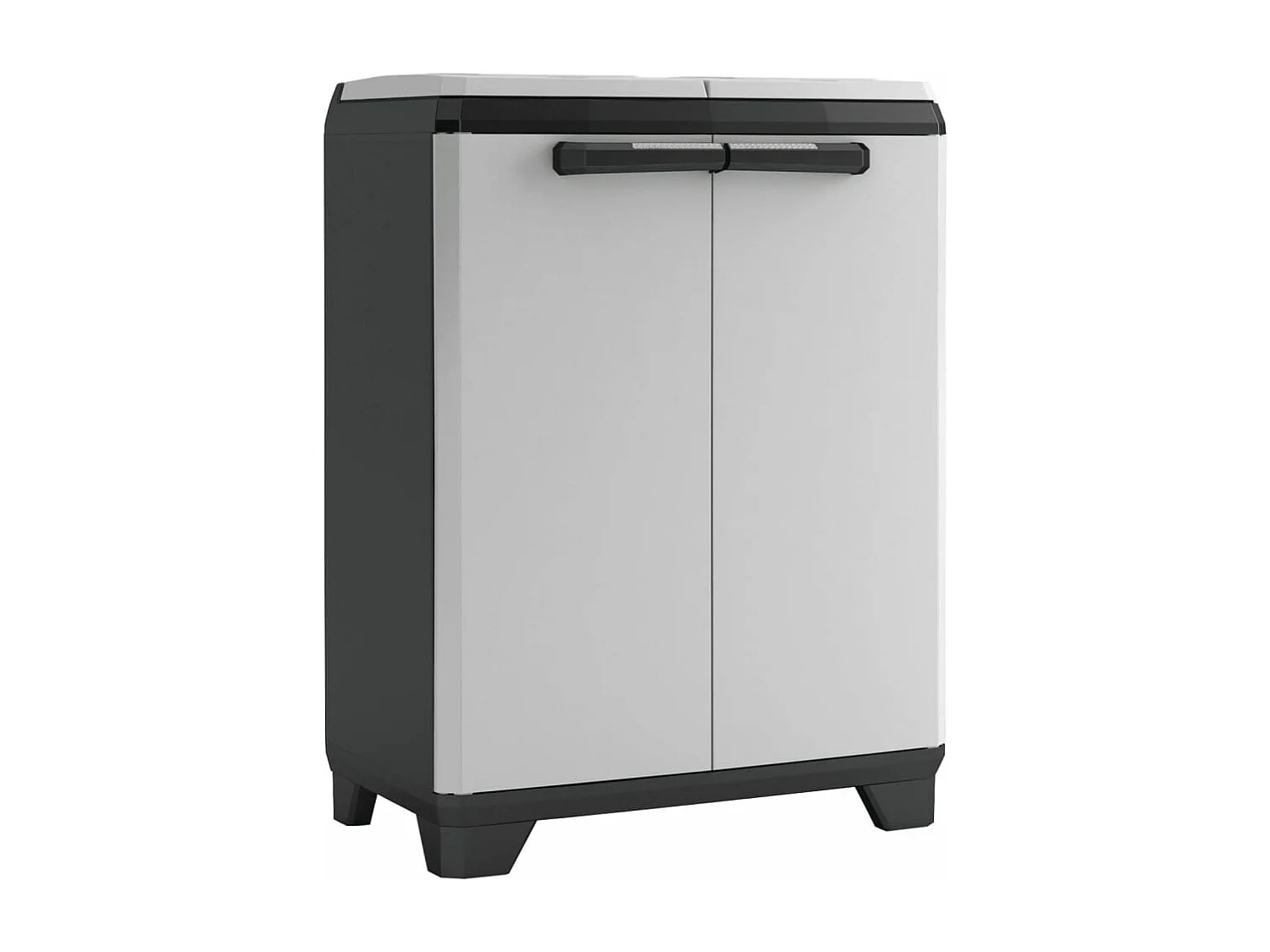 Armario de reciclaje Split Premium gris y negro 92 cm