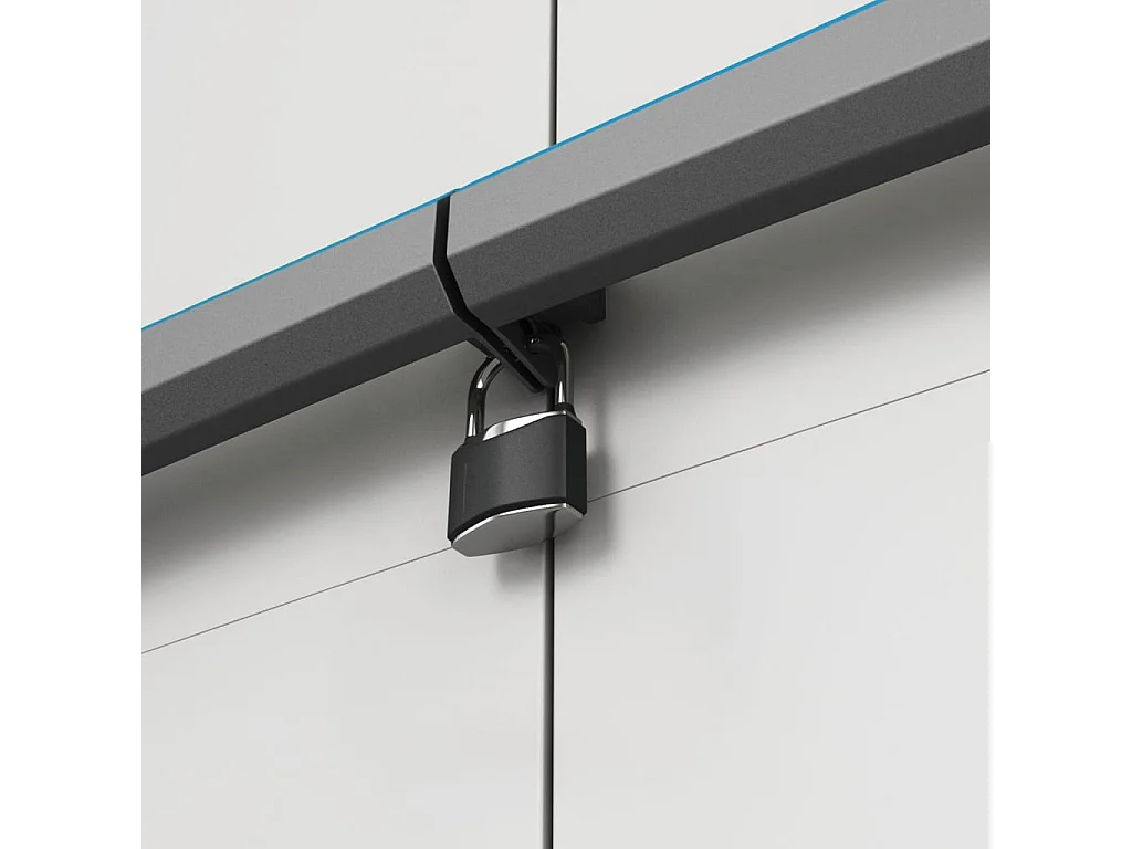 Armario de reciclaje Split Premium gris y negro 92 cm