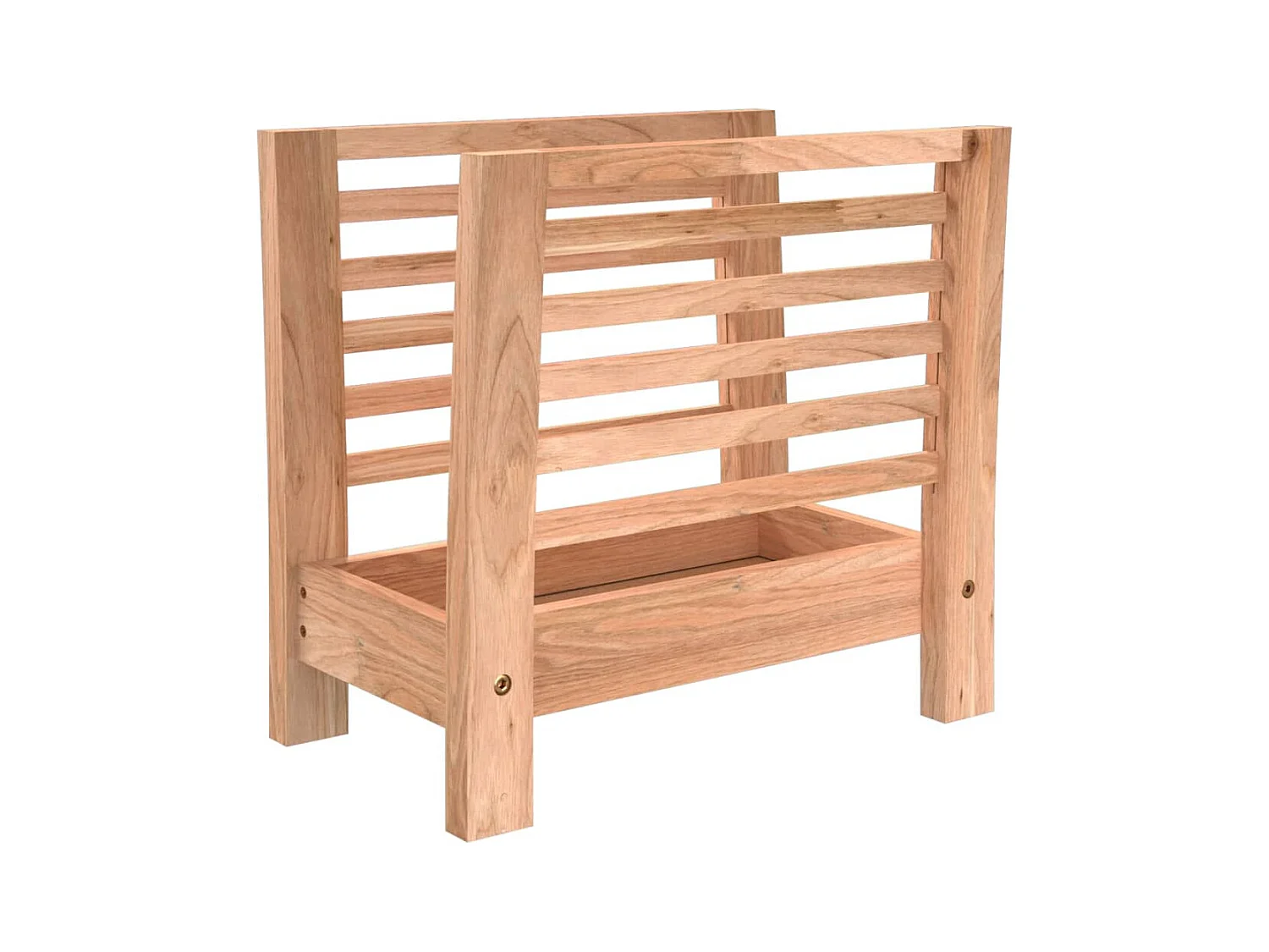 Tijdschriftenrek 40x26,5x38,5 cm massief walnotenhout