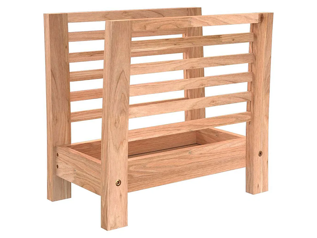 Tijdschriftenrek 40x26,5x38,5 cm massief walnotenhout