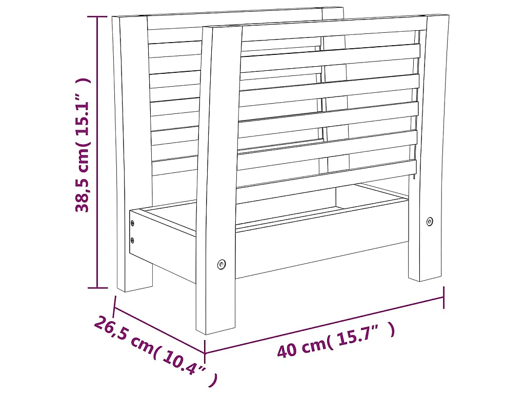 Tijdschriftenrek 40x26,5x38,5 cm massief walnotenhout