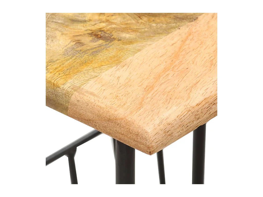 Portariviste 40x30x50 cm in Legno Massello di Mango e Acciaio