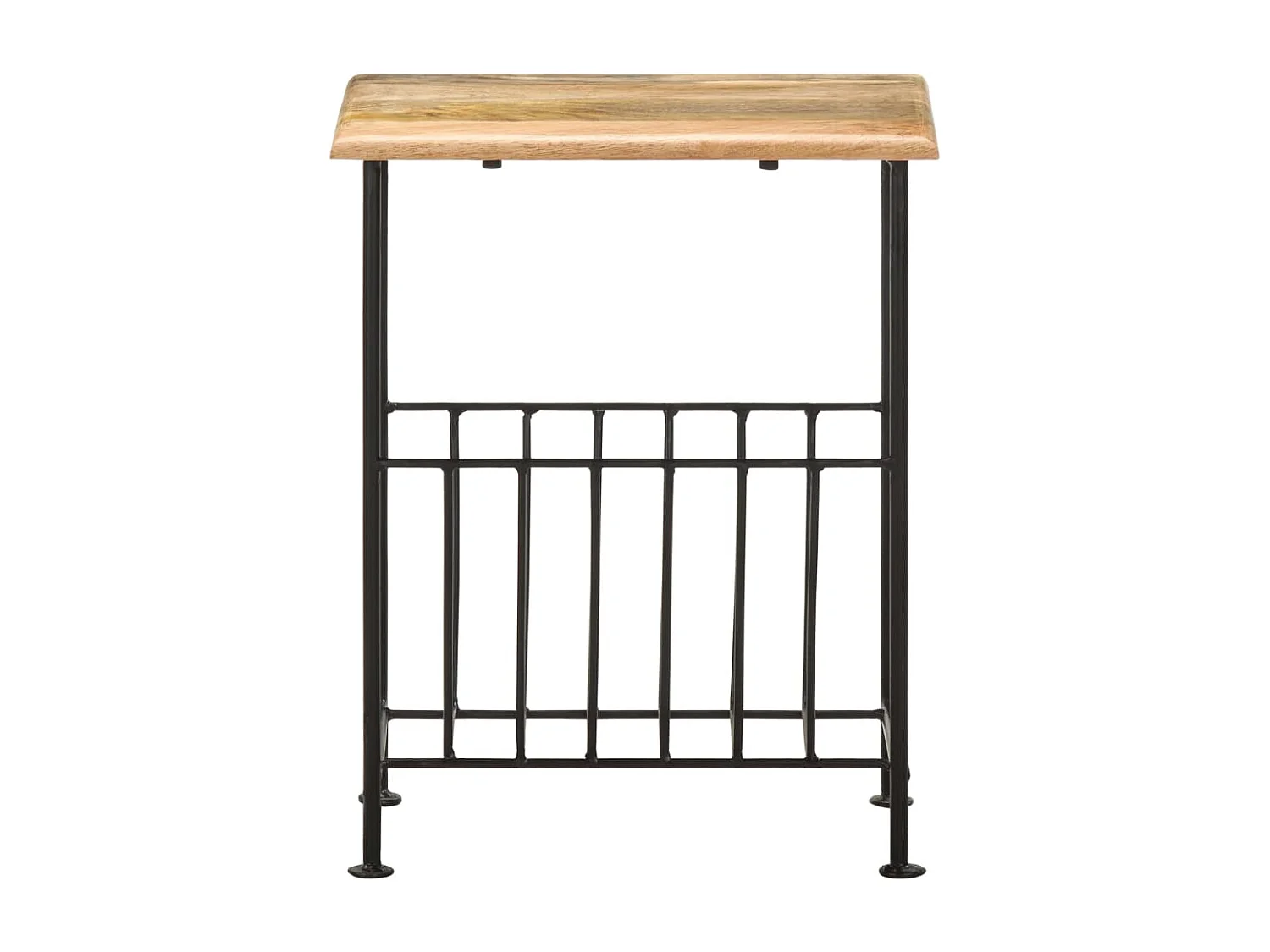 Porte-revues 40x30x50 cm Bois de manguier solide et acier