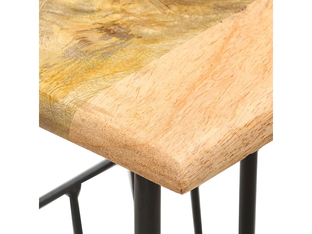 Porte-revues 40x30x50 cm Bois de manguier solide et acier