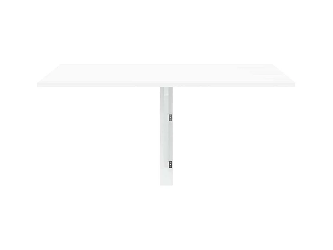 Wandtafel inklapbaar 100x60x56 cm bewerkt hout hoogglans wit